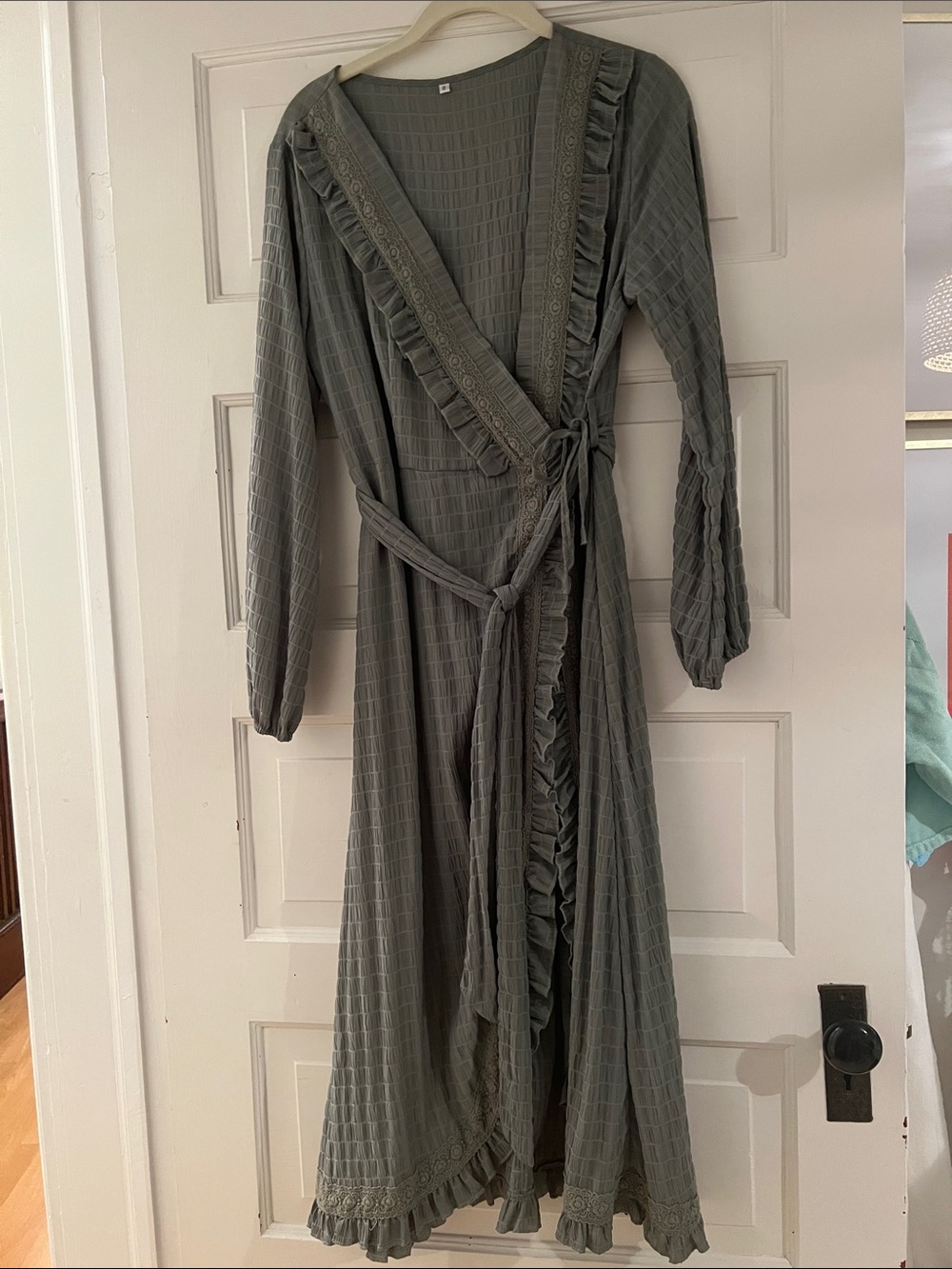 Olive Green Wrap Dress